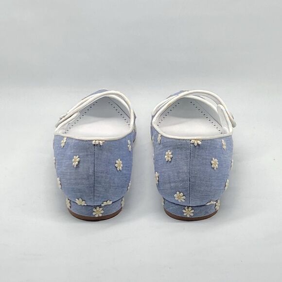 Manolo Blahnik Campari Blue Mary Jane Ballet Flats size 38.5 - Picture 7 of 13